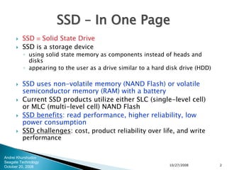 Reliability Of Solid State Drives 2008
