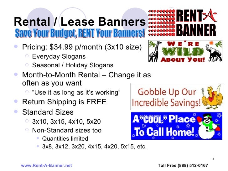 Rent A Banner Banners!