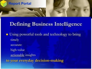 Integrated Business Intelligence and Data Warehouse