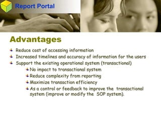 Integrated Business Intelligence and Data Warehouse