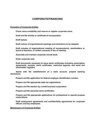 Responsibilities Of The Professional Paralegal