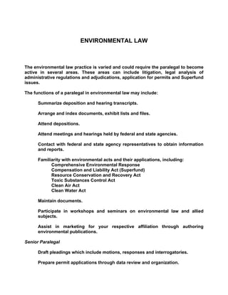 Responsibilities Of The Professional Paralegal