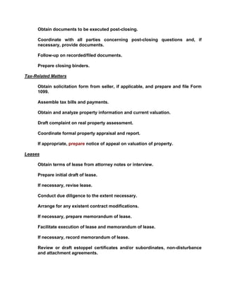 Responsibilities Of The Professional Paralegal