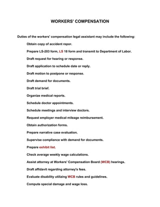 Responsibilities Of The Professional Paralegal