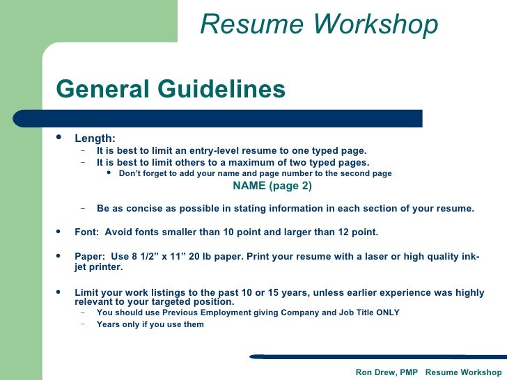 resume class