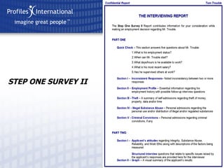 STEP ONE SURVEY II 