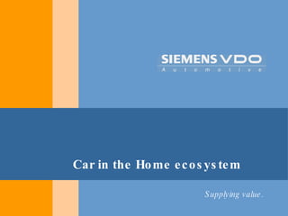 Car in the Home ecosystem 