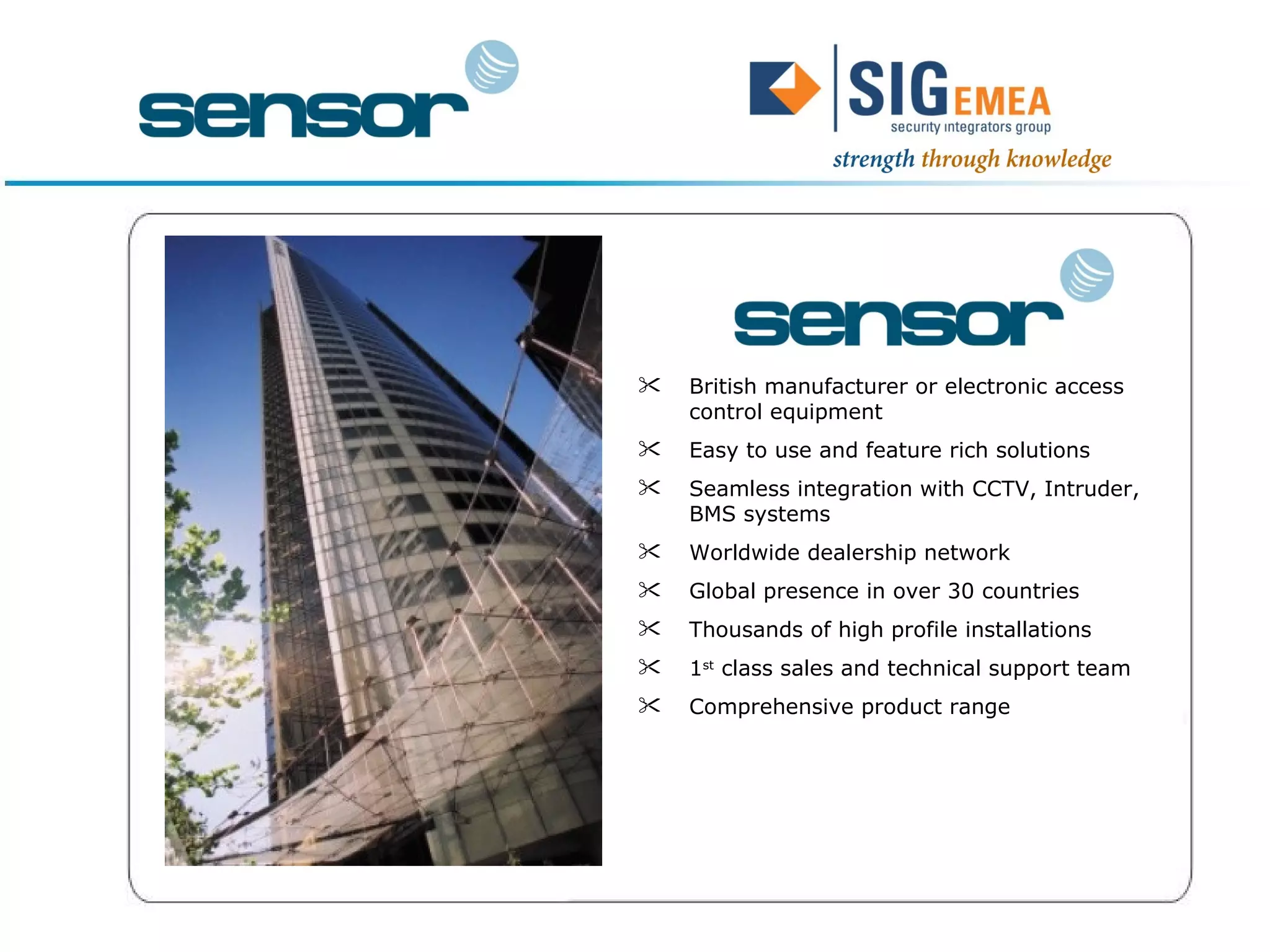 Sig Sensor Presentation 2008 | PPT