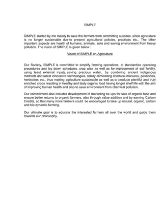 SIMPLE & VISION OF SIMPLE