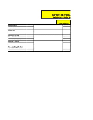 Six Sigma Tools Template