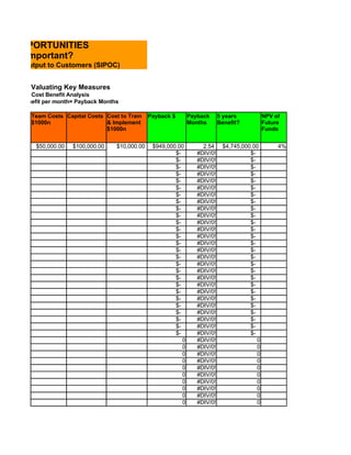 Six Sigma Tools Template