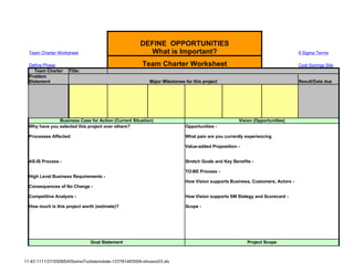 Six Sigma Tools Template