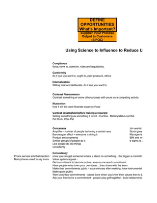 Six Sigma Tools Template