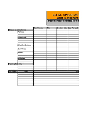 Six Sigma Tools Template