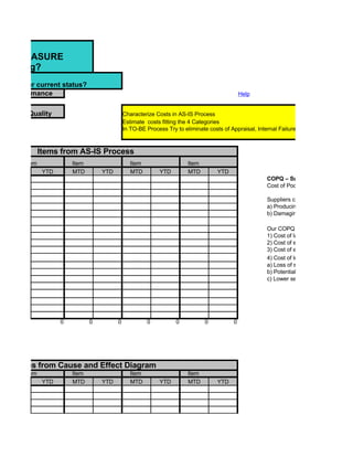 Six Sigma Tools Template