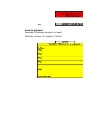 Six Sigma Tools Template