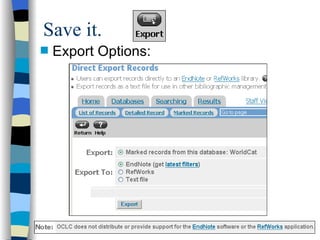 Save it. Export Options: 