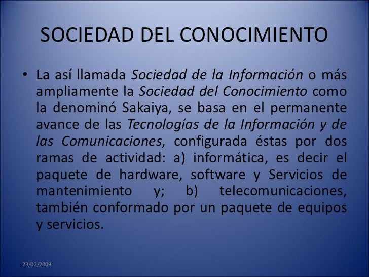 Sociedad Del Conocimiento