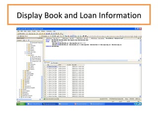 Display Book and Loan Information 
