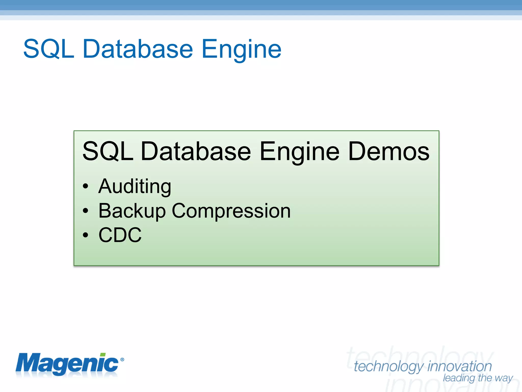 SQL Server 2008 New Features