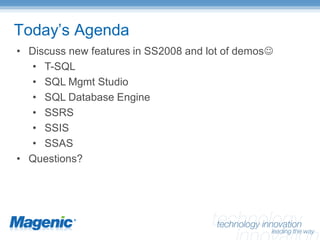 SQL Server 2008 New Features