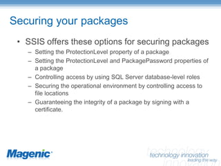 SQL Server Integration Services – Enterprise Manageability