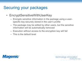 SQL Server Integration Services – Enterprise Manageability
