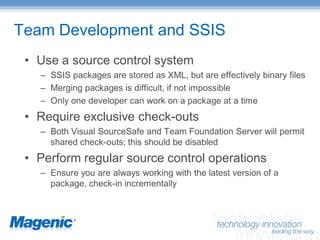 SQL Server Integration Services – Enterprise Manageability
