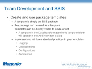 SQL Server Integration Services – Enterprise Manageability
