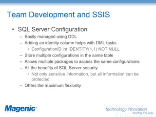 SQL Server Integration Services – Enterprise Manageability