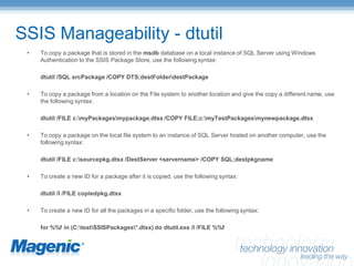 SQL Server Integration Services – Enterprise Manageability