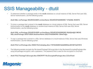 SQL Server Integration Services – Enterprise Manageability