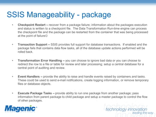 SQL Server Integration Services – Enterprise Manageability
