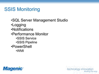 SQL Server Integration Services – Enterprise Manageability