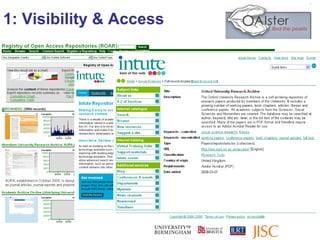 1: Visibility & Access  