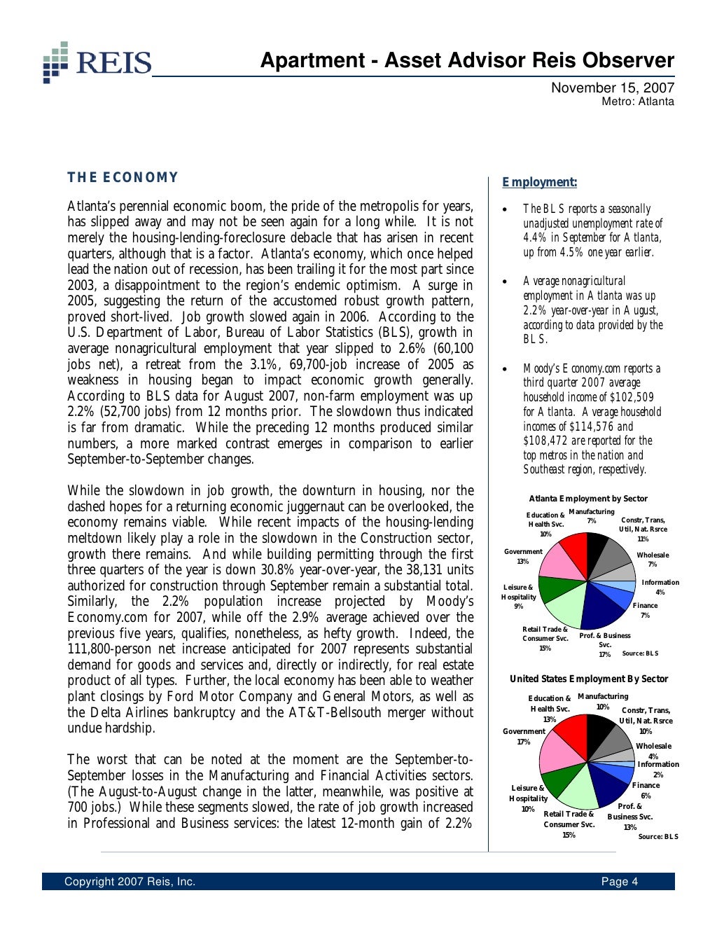 Sample Apartment Report