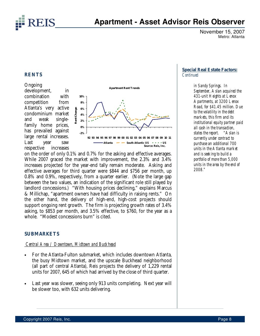 Sample Apartment Report