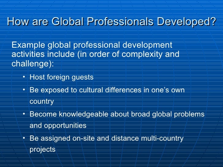 Ernest Scalberg "Attributes Of Successful Global Professionals"