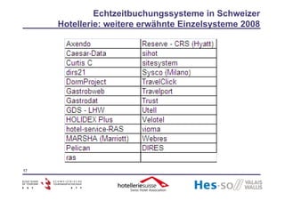 Schegg & Allemann 2009 Schweizer Hotellerie und Internet 2008