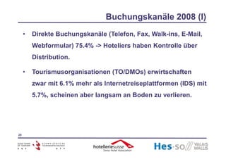 Schegg & Allemann 2009 Schweizer Hotellerie und Internet 2008