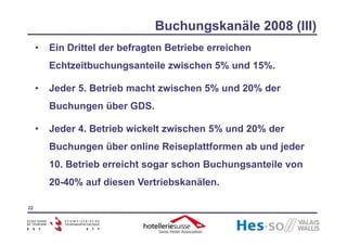 Schegg & Allemann 2009 Schweizer Hotellerie und Internet 2008