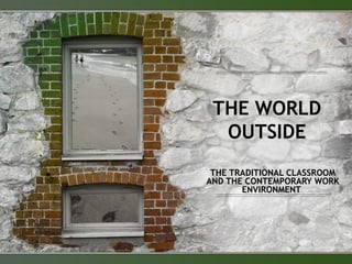 THE WORLD OUTSIDE THE TRADITIONAL CLASSROOM AND THE CONTEMPORARY WORK ENVIRONMENT   