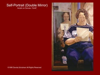 Self-Portrait (Double Mirror) Acrylic on Canvas, 72x46” ©1996 Davida Schulman All Rights Reserved 