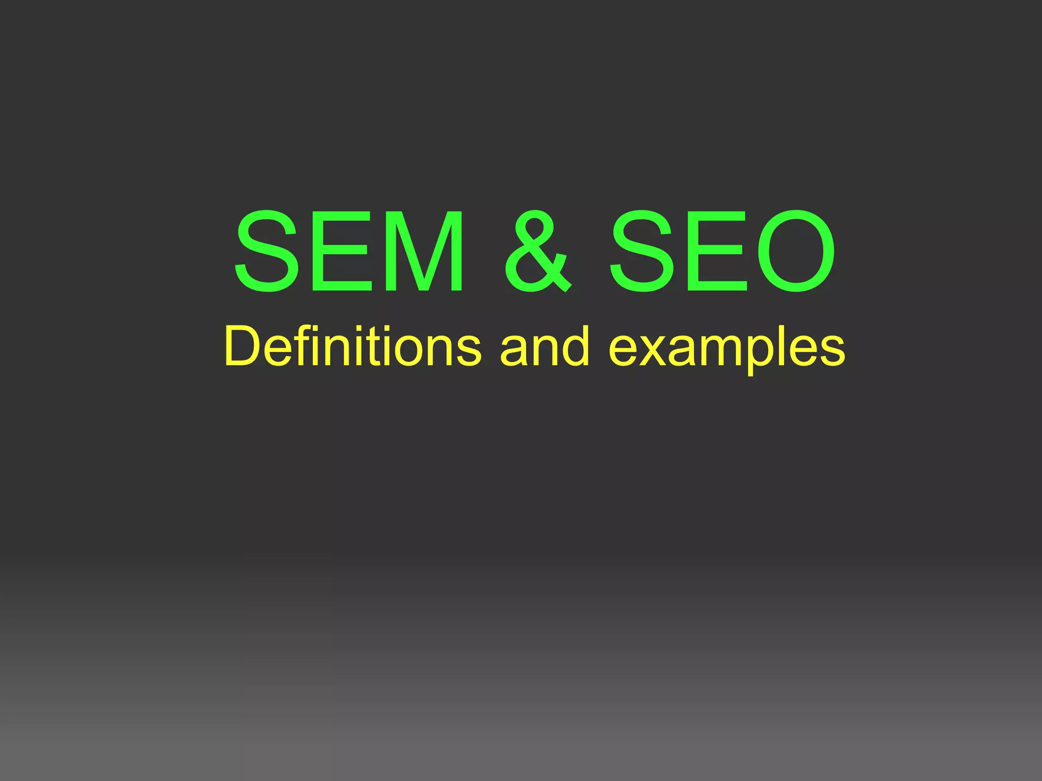 Seo Basic Training