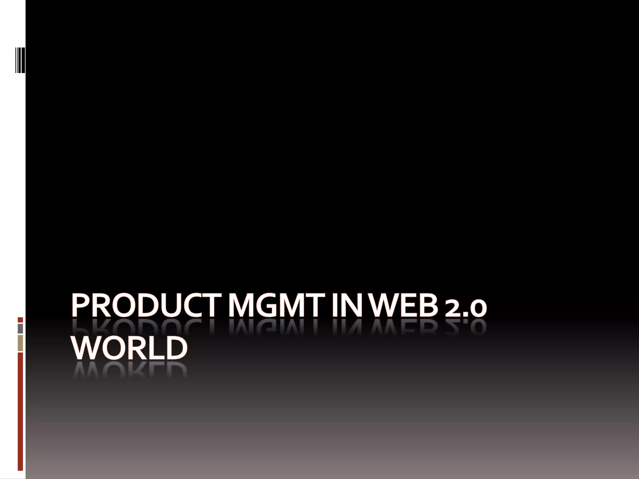 Software Product Management in Web 2.0