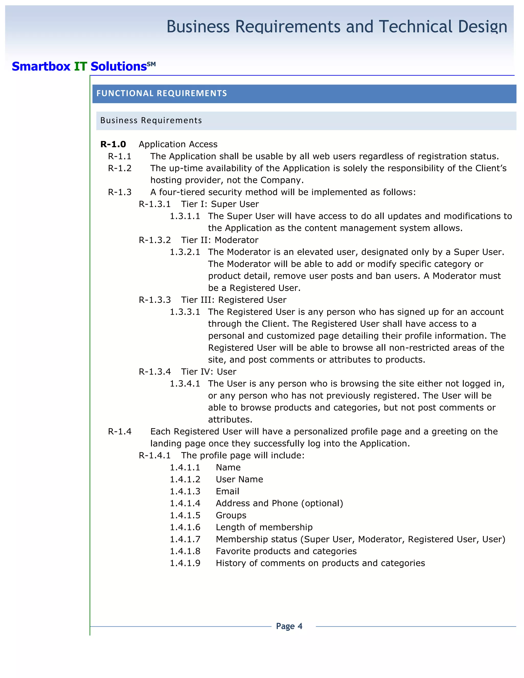 Project Business Requirements Document