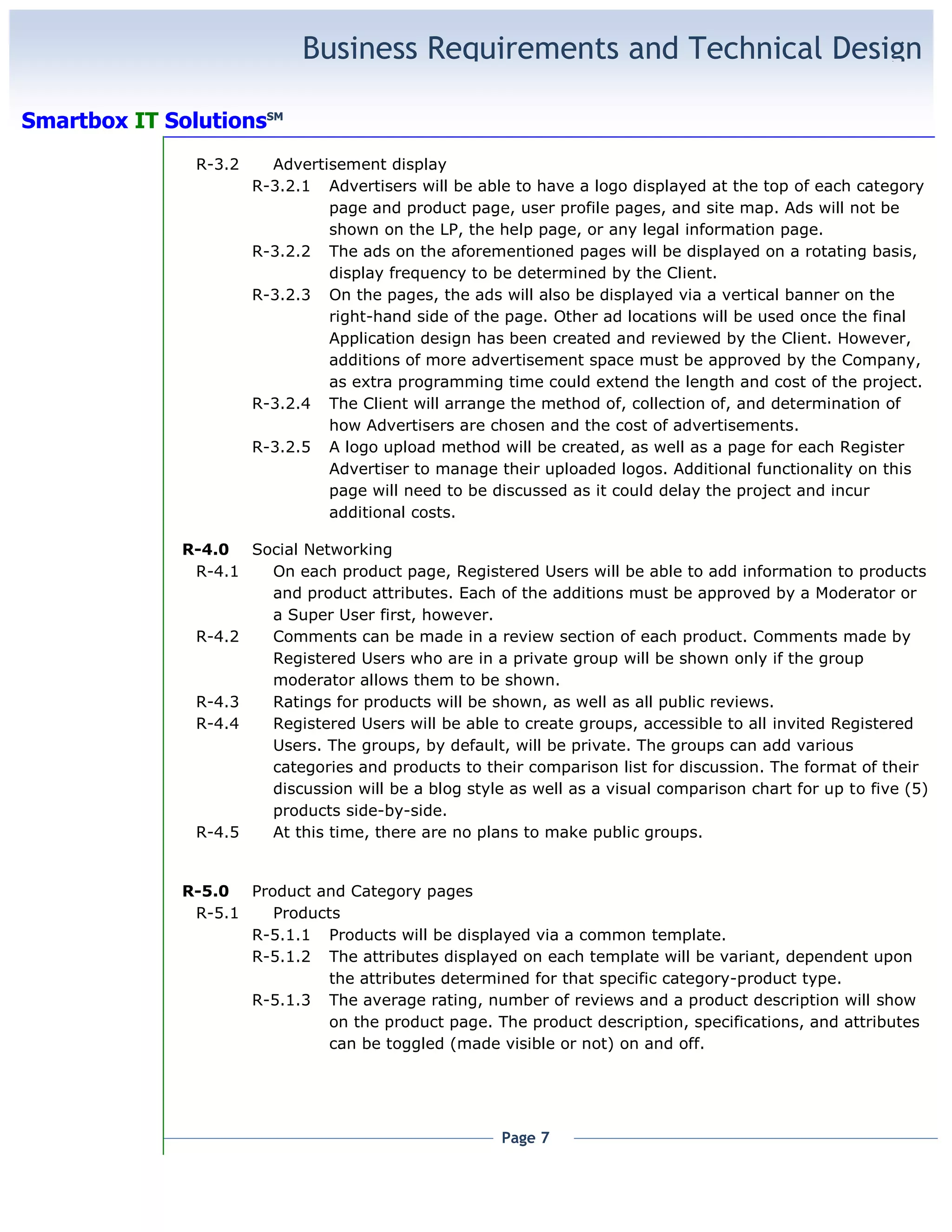 Project Business Requirements Document