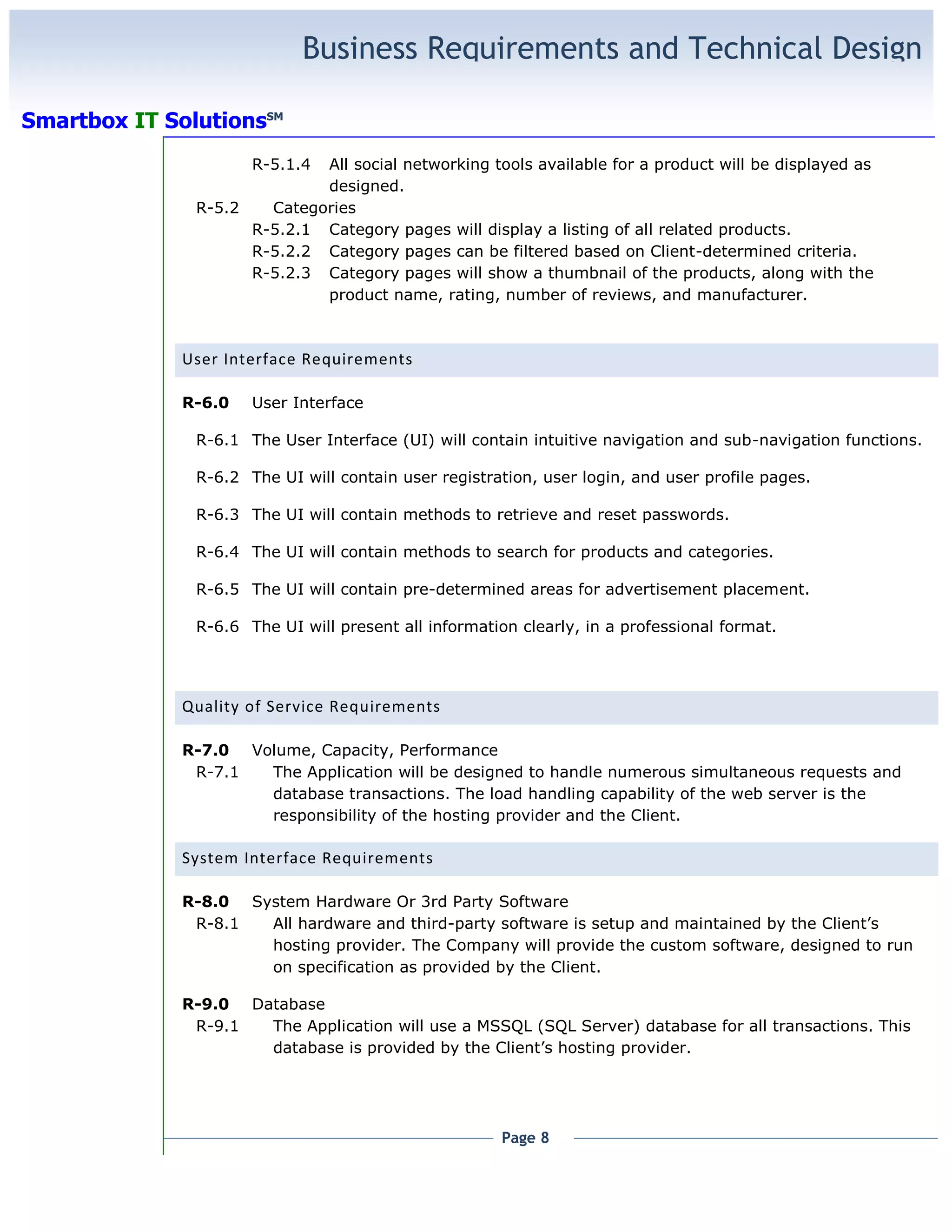 Project Business Requirements Document