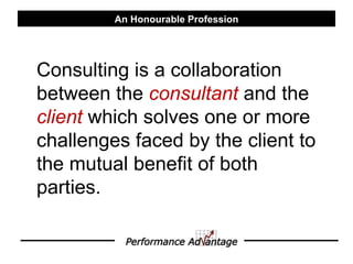 So You Want To Be A Consultant Feb 2009