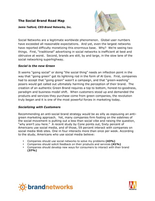 Social Brand Road Map New